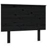 Stylish Black Solid Pine Bed Headboard - 104x6x82.5 cm