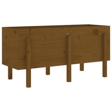 Garden Raised Bed Honey Brown 121x50x57 cm - Solid Pine Wood