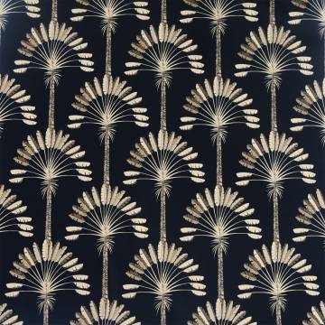 DUTCH WALLCOVERINGS Palm Palace Wallpaper - Black and Gold