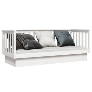 Day Bed White 75x190 cm - Solid Wood Pine | HipoMarket