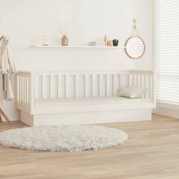 Day Bed White 75x190 cm - Solid Wood Pine | HipoMarket