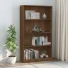 4-Tier Book Cabinet Brown Oak 80x24x142 cm Engineered Wood Colour brown oak Quantity in Package 1 Height 142 cm Width 80 cm 