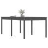 Garden Table Grey 203.5x100x76 cm | Solid Pine Wood