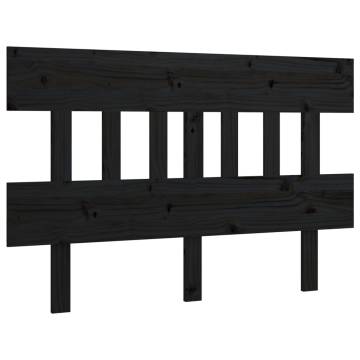 Stylish Black Bed Headboard - Solid Pine Wood | HipoMarket