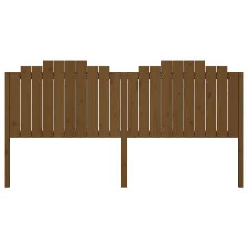 Honey Brown Solid Pine Bed Headboard - Stylish & Rustic Design