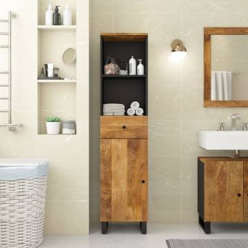 Bathroom Cabinet 38x33x160 cm - Solid Mango Wood | HipoMarket