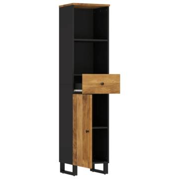 Bathroom Cabinet 38x33x160 cm - Solid Mango Wood | HipoMarket