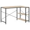 Stylish Black and Oak Computer Desk | 110x72x70 cm