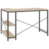 Stylish Black and Oak Computer Desk | 110x72x70 cm