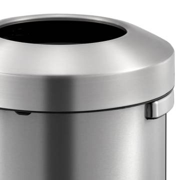 EKO Urban 90L Open Top Waste Bin - Matte Silver | HipoMarket