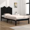 Bed Frame Black Solid Wood Pine 90x190 cm Single Colour black Size 90 x 190 cm 