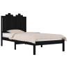 Black Solid Wood Pine Bed Frame 90x190 cm - Stylish Comfort