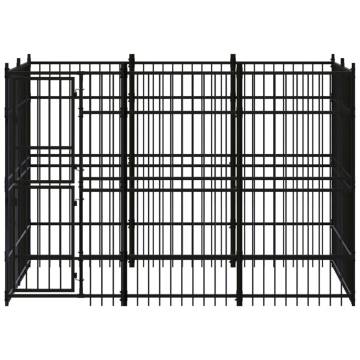 Outdoor Dog Kennel Steel 5.53 m² - Durable & Secure | Hipo Market