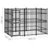 Outdoor Dog Kennel Steel 5.53 m² - Durable & Secure | Hipo Market