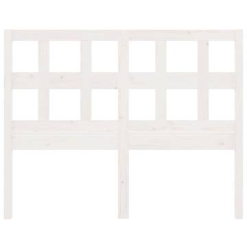 White Solid Wood Bed Headboard | Stylish & Rustic Design