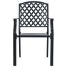 Stackable Outdoor Chairs 2 pcs Steel Black | Hipomarket