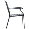 Stackable Outdoor Chairs 2 pcs Steel Black | Hipomarket