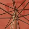 Garden Parasol with Wooden Pole - Terracotta 300x300x273 cm