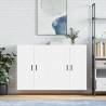 Wall Mounted Cabinets 2 pcs White Engineered Wood Colour white Quantity in Package 2 Model u shape black 