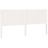 White Solid Wood Pine Bed Headboard - 185.5x4x100 cm