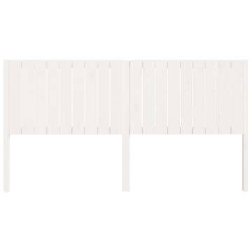 White Solid Wood Pine Bed Headboard - 185.5x4x100 cm