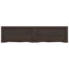 Rustic Dark Brown Wall Shelf - Solid Oak Wood | HipoMarket