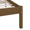 Honey Brown Solid Wood Double Bed Frame - 135x190 cm