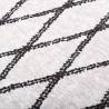 Washable Black & White Rug 80x300 cm - Anti Slip Comfort