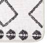 Washable Black & White Rug 80x300 cm - Anti Slip Comfort