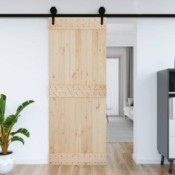 NARVIK Solid Wood Pine Door 90x210 cm - Stylish & Secure