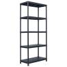 Storage Shelf Rack Black 500 kg 90x60x180 cm Plastic Size 90 x 60 x 180 cm Quantity in Package 1 Amount 