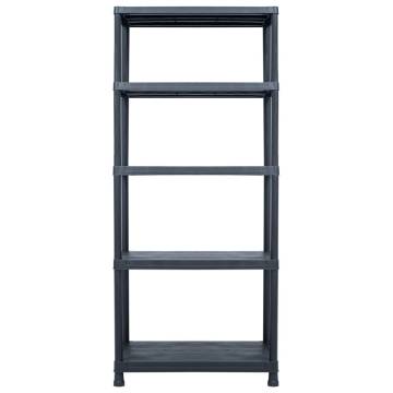 Versatile Black Storage Shelf Rack - 500 kg Capacity