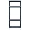 Versatile Black Storage Shelf Rack - 500 kg Capacity