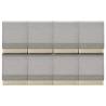 Stackable Storage Boxes Set of 8 - Grey & Cream | HipoMarket UK