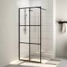 Walk-in Shower Wall with Clear ESG Glass 90x195 cm Black Colour black Size 90 x 195 cm Model transparent 