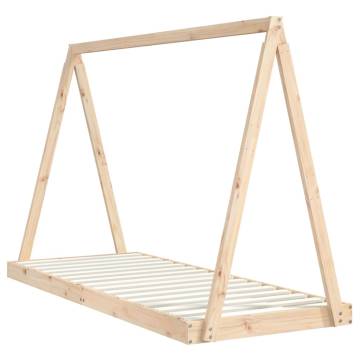 Kids Bed Frame 80x200 cm - Solid Pine Wood | Hipo Market