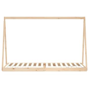 Kids Bed Frame 80x200 cm - Solid Pine Wood | Hipo Market