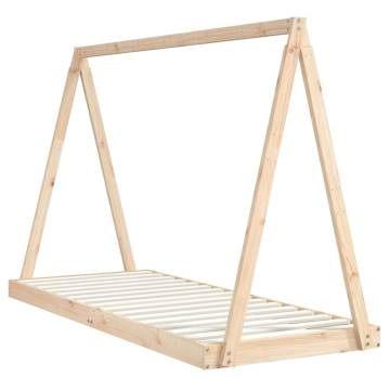 Kids Bed Frame 80x200 cm - Solid Pine Wood | Hipo Market