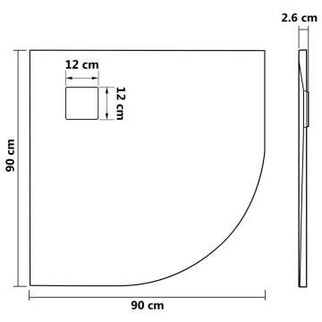 Shower Base Tray SMC Brown 90x90 cm - Modern & Durable