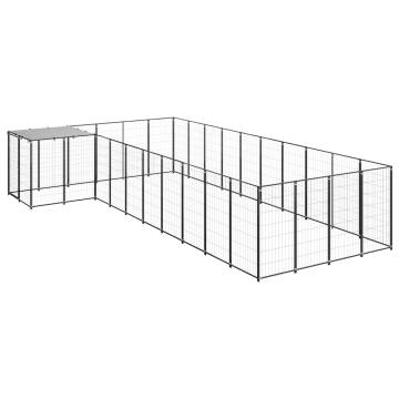 Durable Dog Kennel - 13.31 m² Steel Outdoor Enclosure