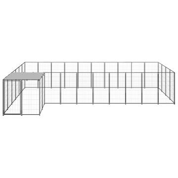 Durable Dog Kennel - 13.31 m² Steel Outdoor Enclosure