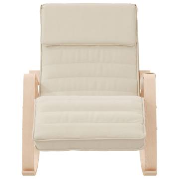 Comfortable Cream Fabric Rocking Chair | HipoMarket