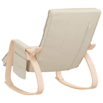 Comfortable Cream Fabric Rocking Chair | HipoMarket