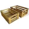 Apple Crate Set - 2 Pieces of Solid Acacia Wood | HIPO Market