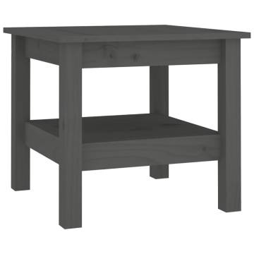 Elegant Grey Coffee Table | Solid Wood Pine - 45x45x40 cm