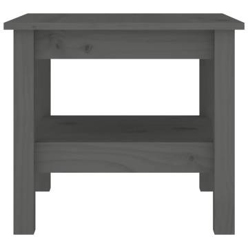 Elegant Grey Coffee Table | Solid Wood Pine - 45x45x40 cm