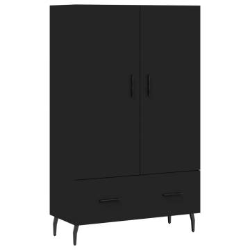 Stylish Highboard Black 69.5x31x115 cm - Engineered Wood