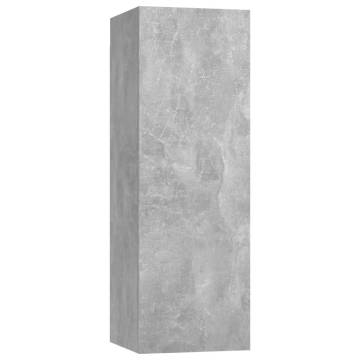 Stylish 4-Piece Concrete Grey TV Cabinets | Hipo Market