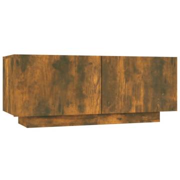 2 Piece LED TV Cabinet Set in Smoked Oak - Modern Design