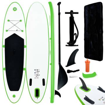 Inflatable Stand Up Paddleboard Set - Green & White | HipoMarket